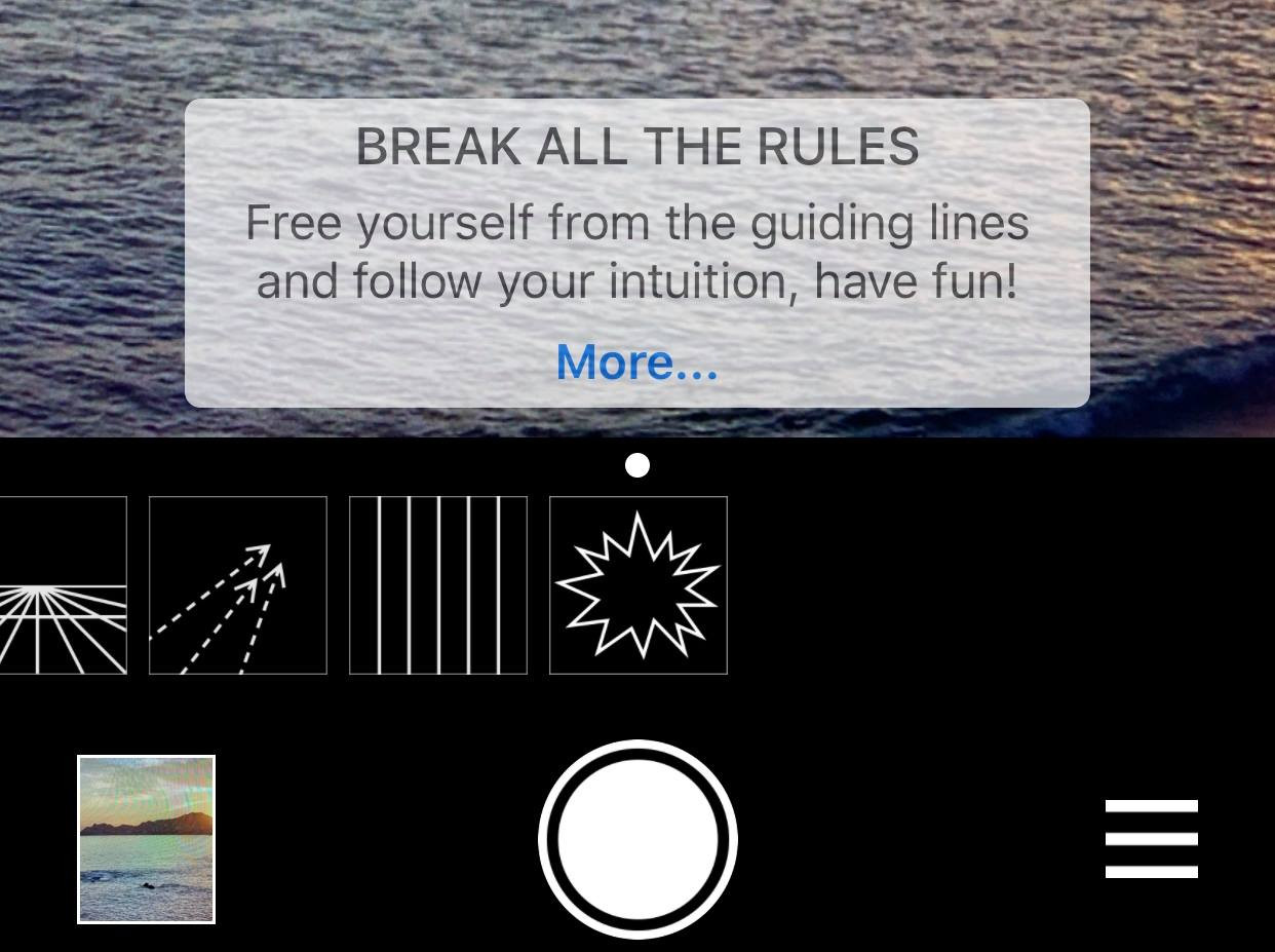 Break all the rules option in Wise Camera and Wise Photos