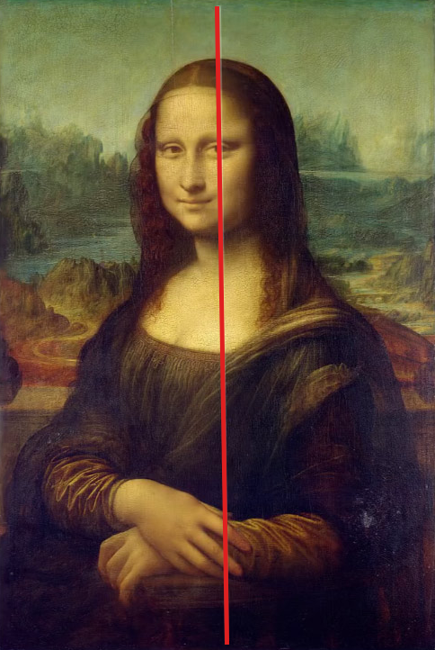 Mona Lisa dominant eye composition