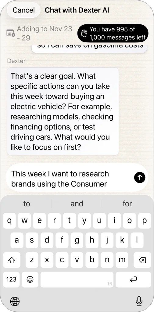 Focus on Five — chatting with Dexter AI
