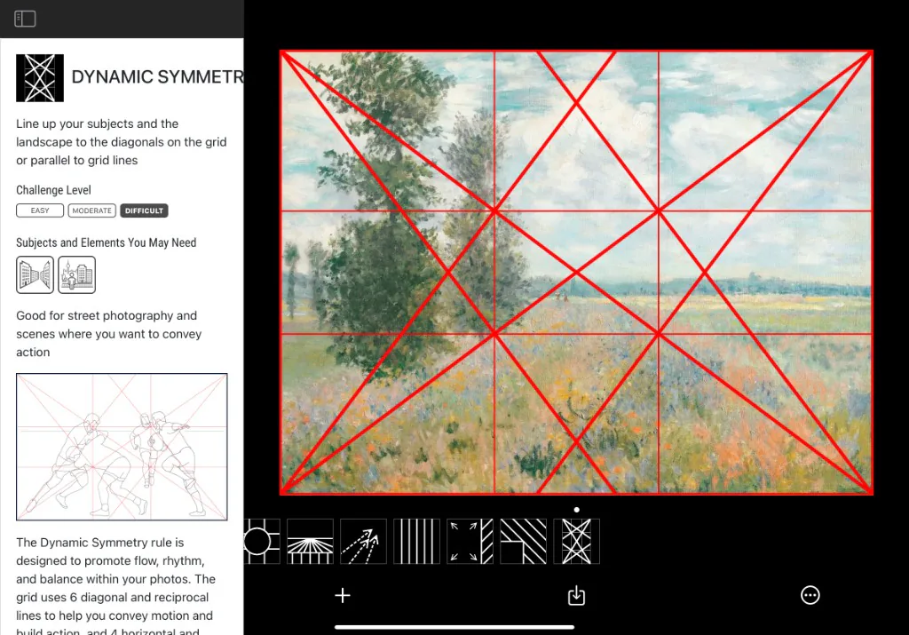 Using Wise Photos app for artist using acrylic, watercolor, oil, pastels, and ink