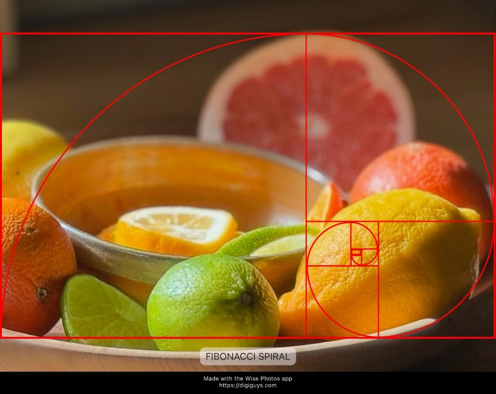 Wise Photos app Fibonacci Spiral