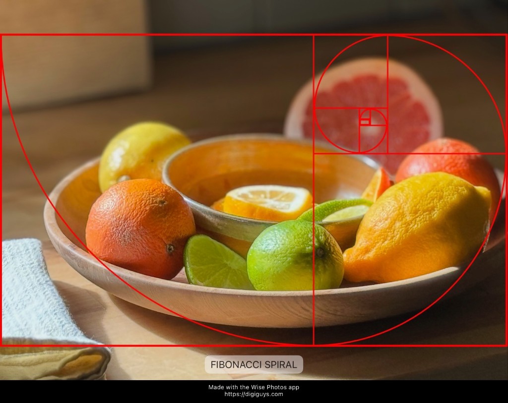Wise Photos app Fibonacci Spiral