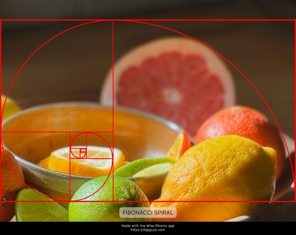 Wise Photos app Fibonacci Spiral