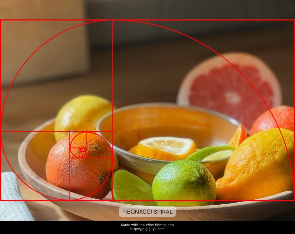 Wise Photos app Fibonacci Spiral