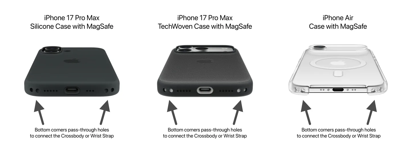 iPhone cases with pass-through bottom corners holes