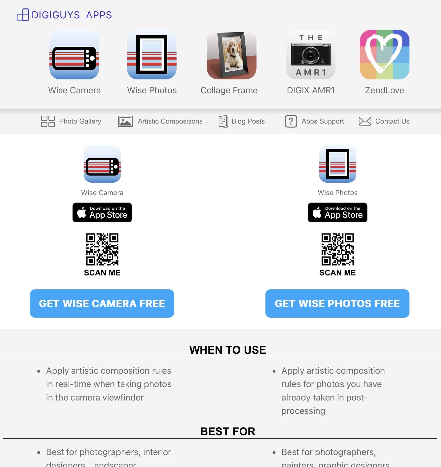 Compare Wise Camera and Wise Photos