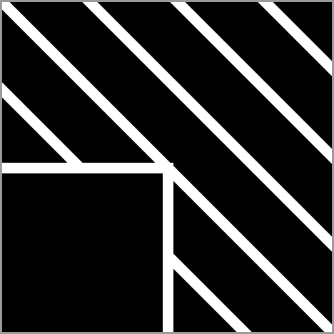 Negative Space composition icon