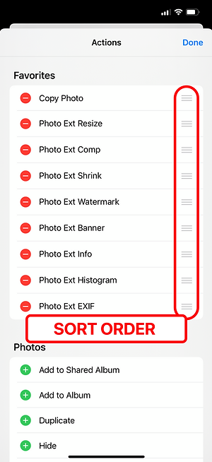 Photo Extension Resize — resize options