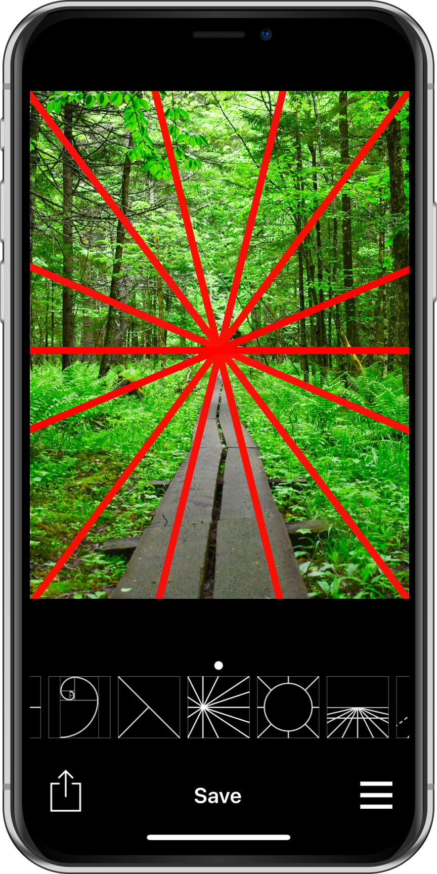 Wise Photos Vanishing Point composition on iPhone