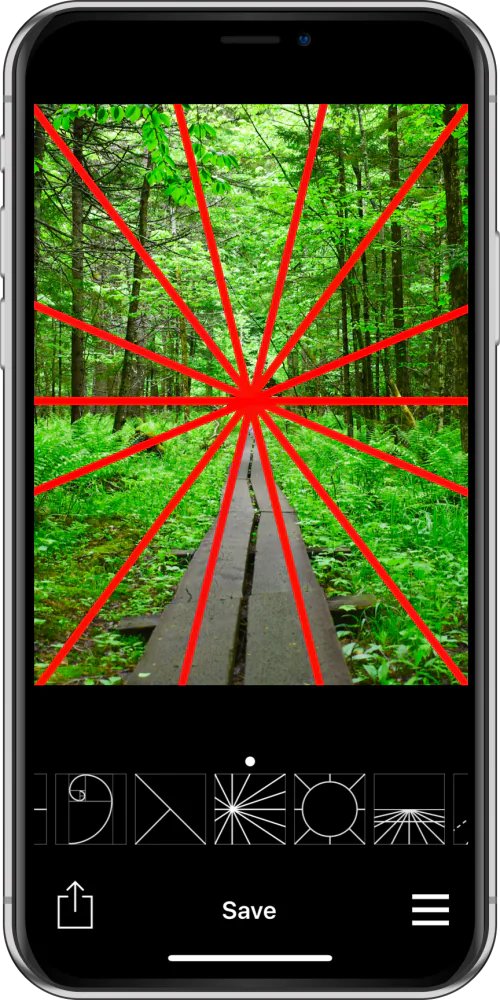 Wise Photos Vanishing Point composition on iPhone