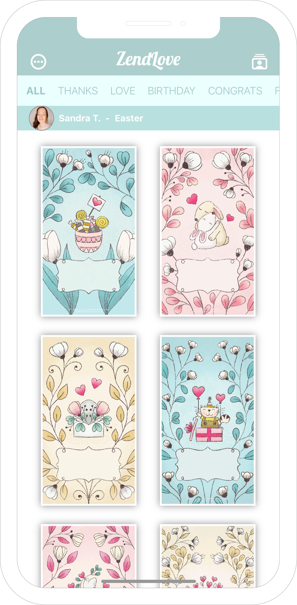 ZendLove greeting card example