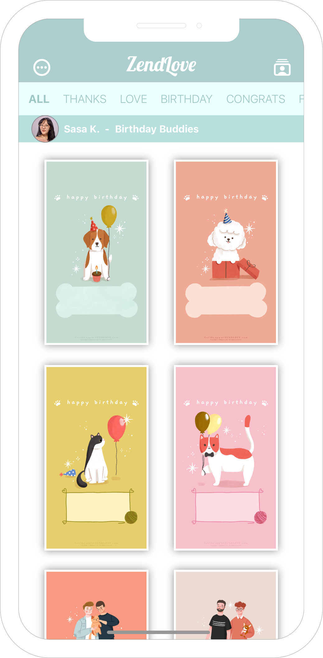 ZendLove sharing options